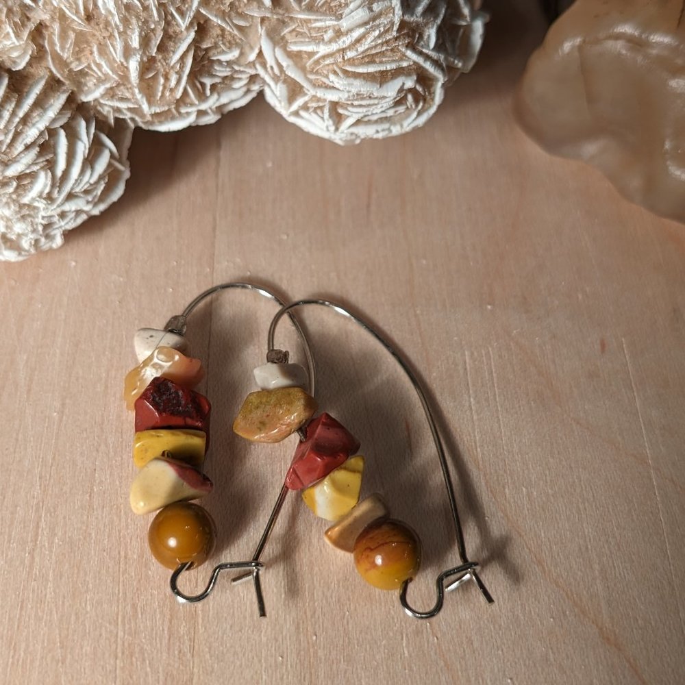 Mookaite (Australian Jasper) Earrings - Picture 4 of 6